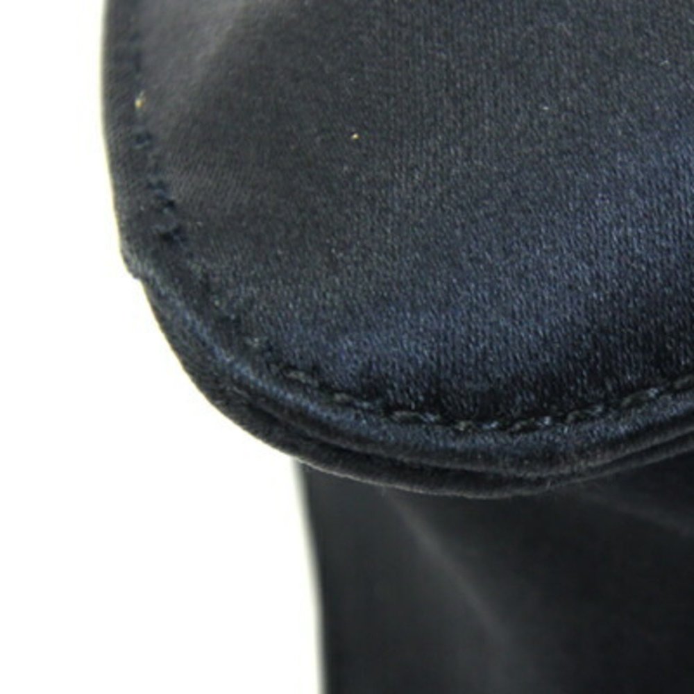 Gucci Handbag 005 0854 Black Satin Pouch Old Women's GUCCI - Picture 6 of 10